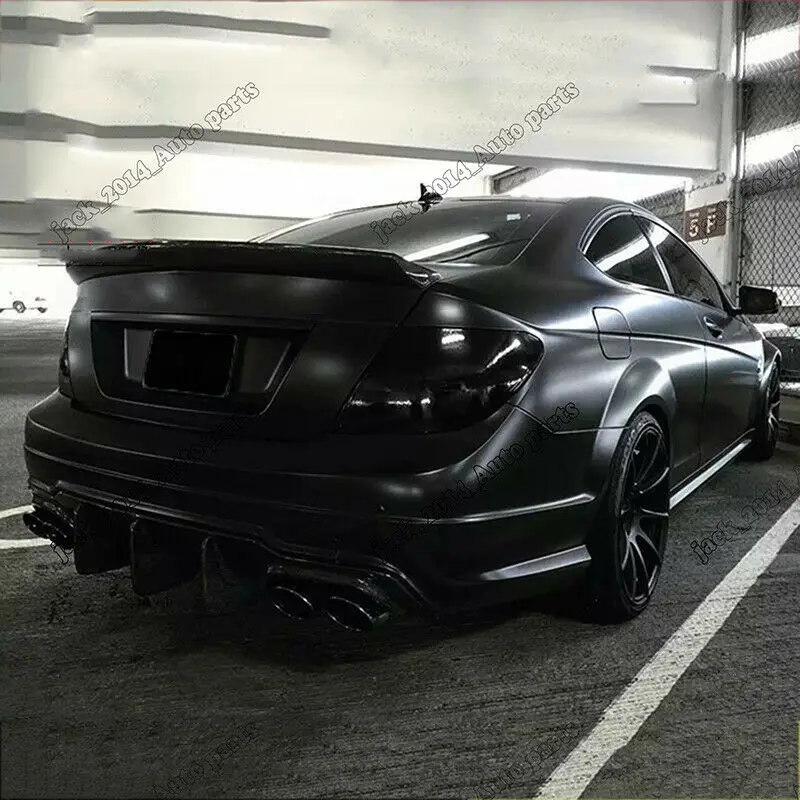 FIT FOR 2008 2009 2010 2011 BENZ C63 AMG BIG FIN REAL CARBON FIBER REAR BUMPER DIFFUSER | Автомобили и мотоциклы