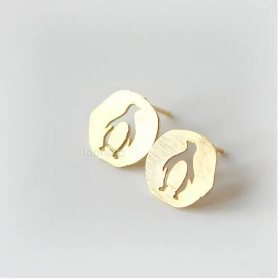 Женские серьги гвоздики в виде животных|penguin earrings|earrings for womenearrings |