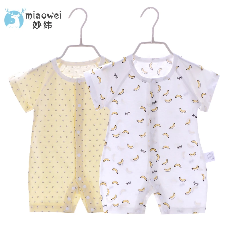 Summer baby onesie thin style short sleeved clothes men and women cotton pajama climbing summer | Детская одежда и обувь