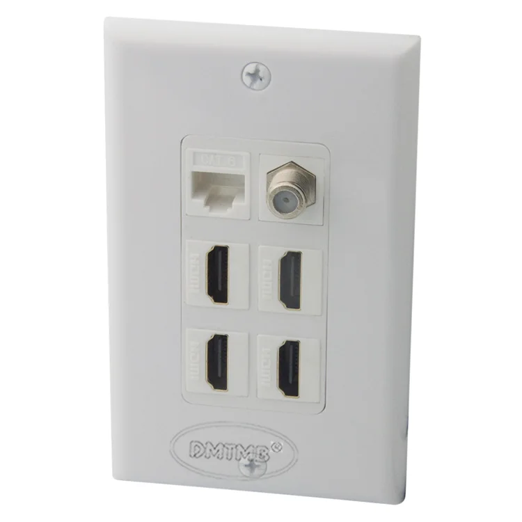 

4 X HDMI CAT6 RJ45 F настенная панель для телевизора с разъемом «Мама-мама»