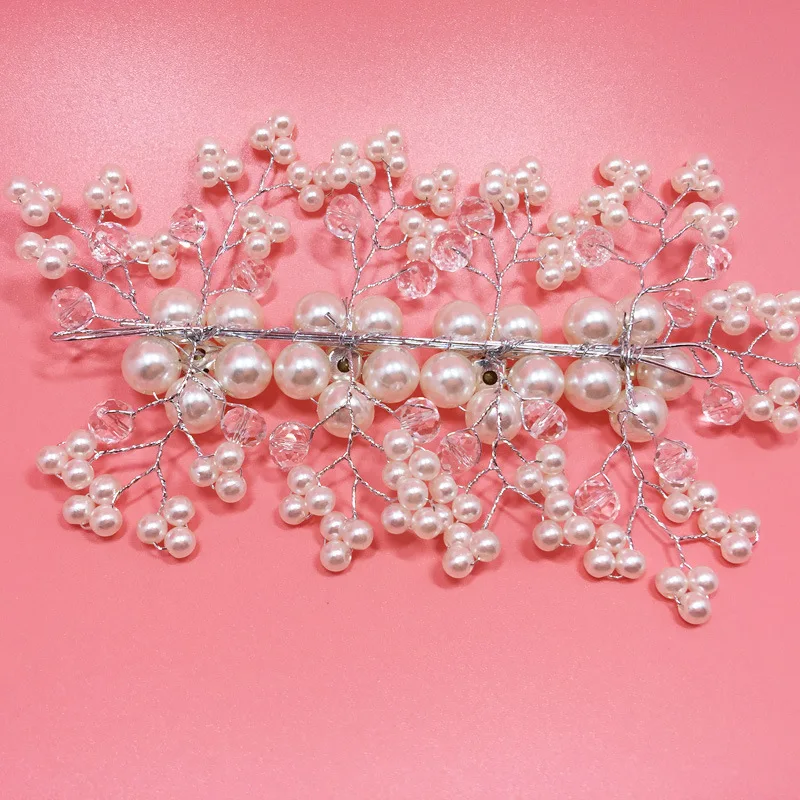 Bridal Pearl Headbands Wedding Hair Flower Decorations Women Crystal Hairband Party Prom Jewelry Accessories ML127 | Украшения и