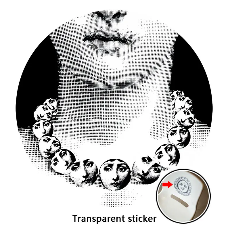 13 8/10/10-дюймовая шпилька дизайнер Fornasetti обои прозрачный бренд наклейки для украшения Гостиная - Цвет: 13