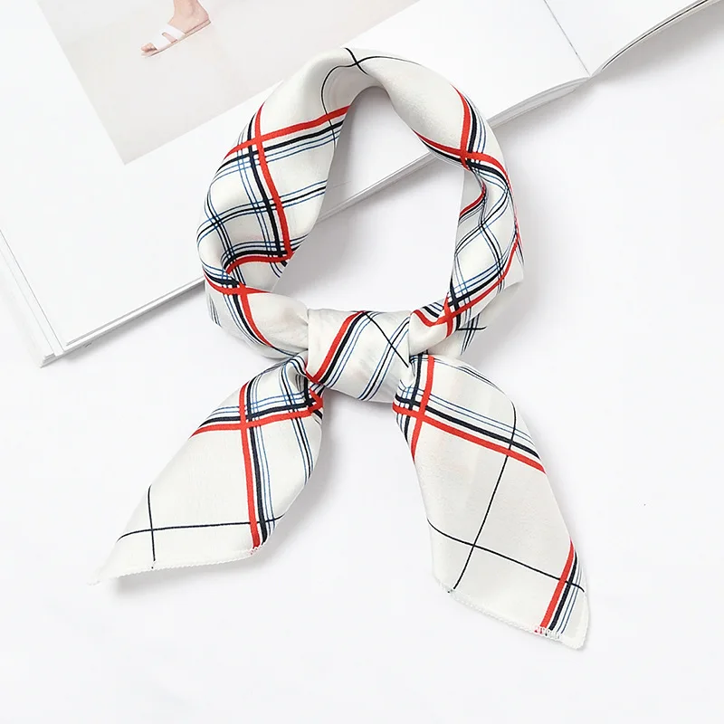 Украшает модные 50*50 см с леопардовым принтом scarfsilk волос шарфы упругой квадратный детские трусы для девочки, шарф, шарфы, сатин Сумочка шарф тощий - Цвет: S-8(28)