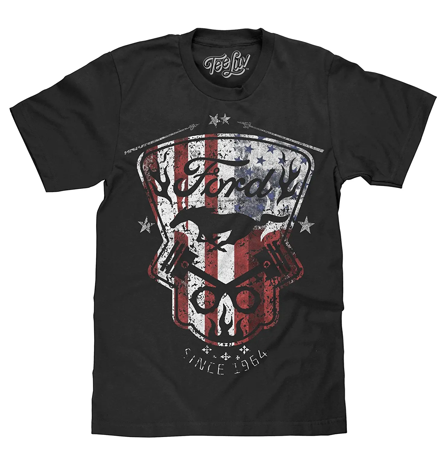 Летняя брендовая Повседневная футболка для взрослых Лицензированная Mustang