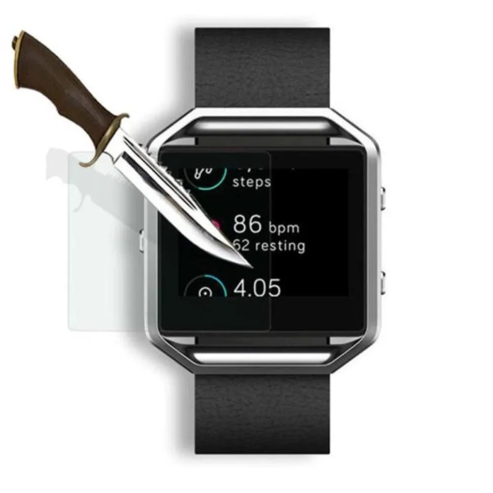 Закаленная пленка для часов fitbit blaze чехол с полным покрытием стеклянная Защитная