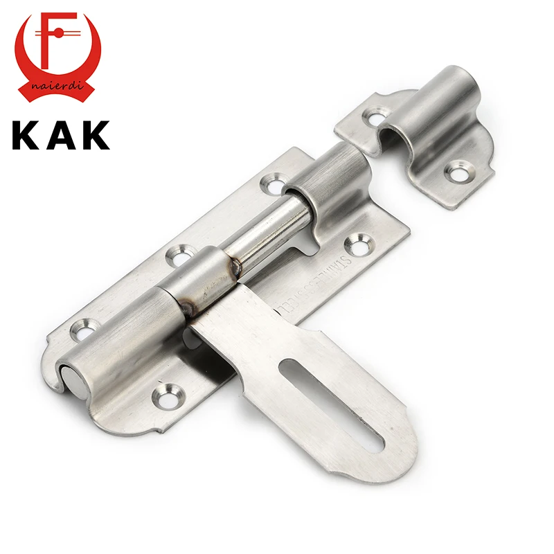 KAK-5111 304 из нержавеющей стали, дверной болт, Защитный Рычаг, экшн-защелка заподлицо, 4 дюйма, скользящий болт, замок для мебельного Оборудования