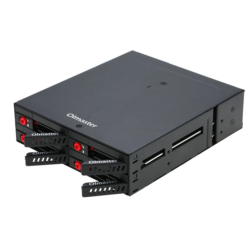 4 отсека 2,5 дюймов SATA HDD SSD жесткий диск мобиль, Мобильная стоечная плата с функцией блокировки ключа, поддержка горячей замены, высокая скорость 6 Гбит/с