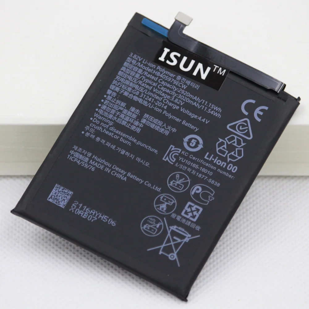 20pcs HB405979ECW Phone Battery For Huawei Nova CAZ-AL10 CAZ-TL00 Enjoy 6S Honor 6c Y6 PRO 2017 Y5 p9 lite mini 3020mAh replace | Мобильные