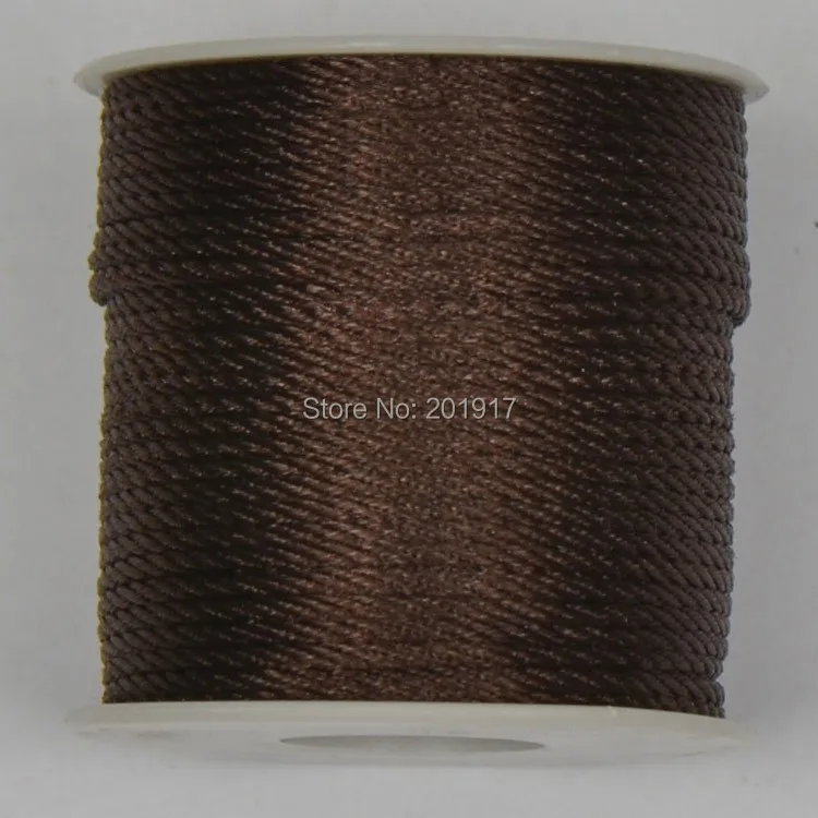 2 мм DK кофе витой атласный нейлоновый шпагат + веревка макраме браслет ожерелье