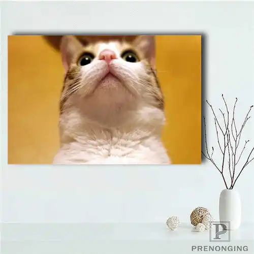 Canvas Poster На заказ, холст, плакат, настенная кошка, печатные плакаты, ткань, настенные художественные картины для декора гостиной#18-12-05-H-03-117 - Цвет: Canvas Poster