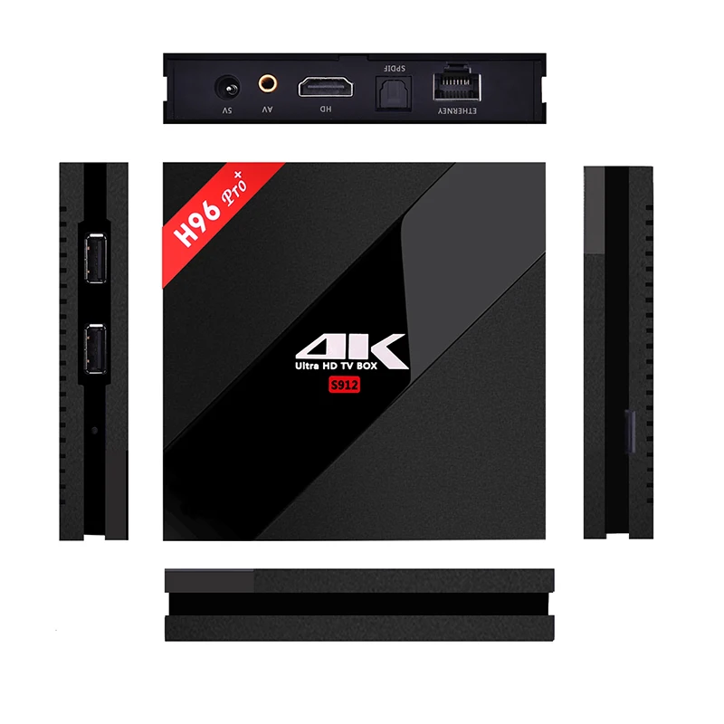 [H96 Pro + Plus] Android Smart TV Box 7 1 Amlogic S912 Восьмиядерный 2G RAM 16G ROM 4K * 2K французский