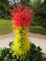 wholesale price large blown glass sculpture for garden hotel large project