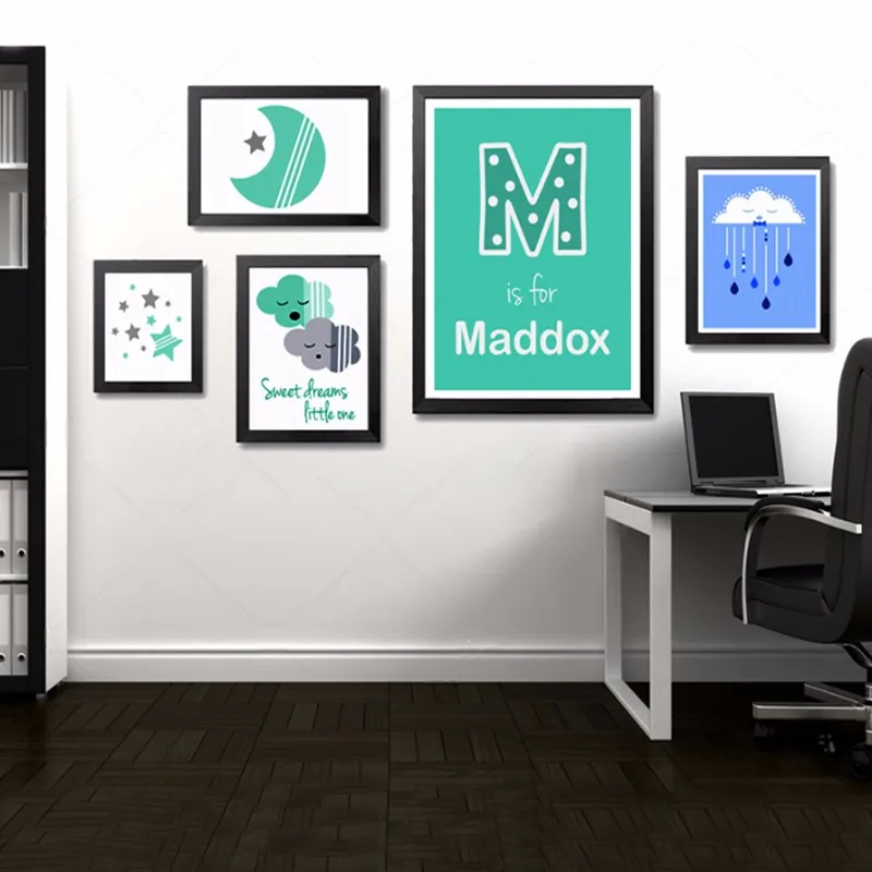 2016 МЕШ-мультфильм Nusery Холстное искусство DIY Масляная живопись Постеры Pop Стена Картина по номерам Декор комнаты детского сада Без рамки.