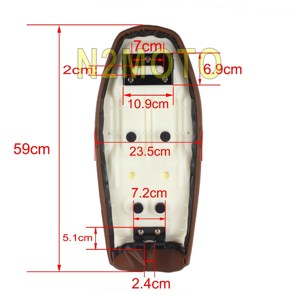 Коричневые мотоциклетные горбые стильные подушки для пассажирского сиденья