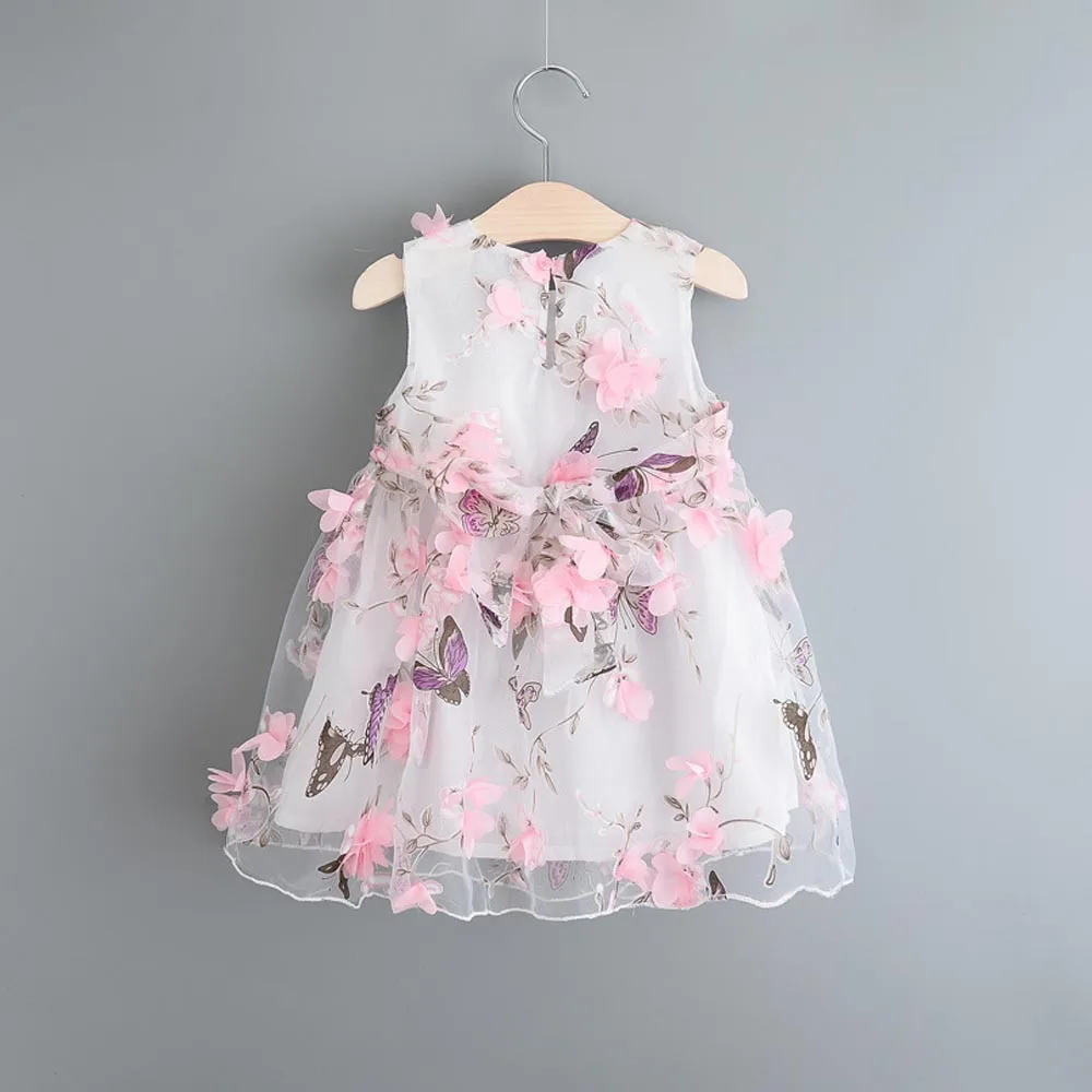 Toddler Baby Girls Princess Party Clothes Flower girl dresses clothes Sleeveless Tulle Tutu Dresses 0329 | Детская одежда и обувь