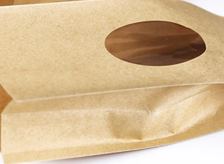 10x24x6cm 50pcs HARDIRON крафт плоское дно термоусадочная пленка плоский мешок биоразлагаемый чай кофе окно пакет для пищевых продуктов - Цвет: 10x24x6cm 50pcs