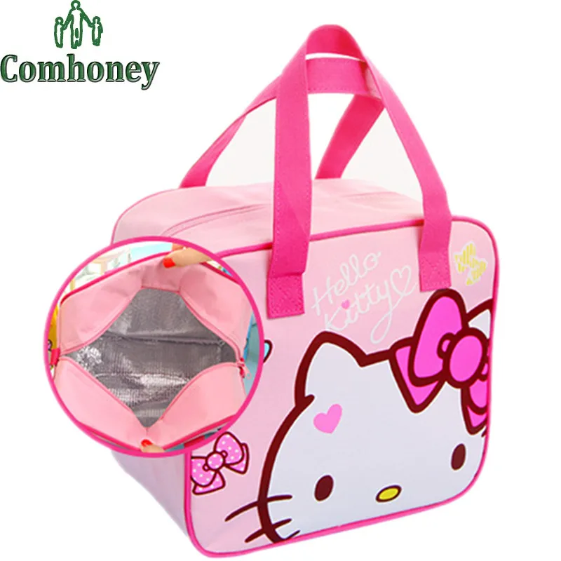 Hello Kitty обед мешок для детей мультфильм нейлон неопрен Термальность сумка Еда