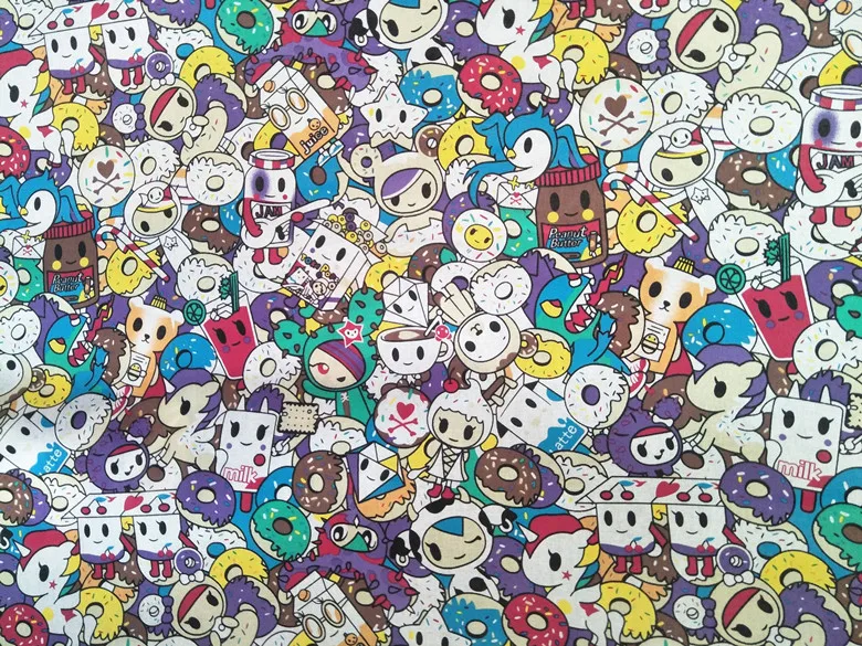 100*145 см мультфильм животных хлопчатобумажная ткань для шитья Diy ручной работы