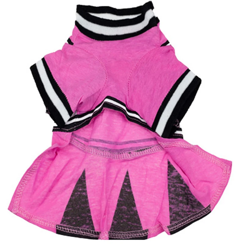 Cheerleading Dress For Dogs Pet Pink Skirt Clothes Cats Maltese Yorkshire Chiwawa Costume|dress for dog|pet dress dogdress pet |