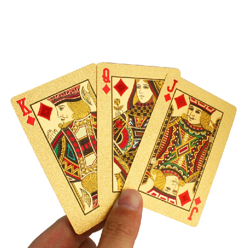 24К Позолоченные Карточные Игры покер набор 24k Gold Plated Playing Cards с сертификатом