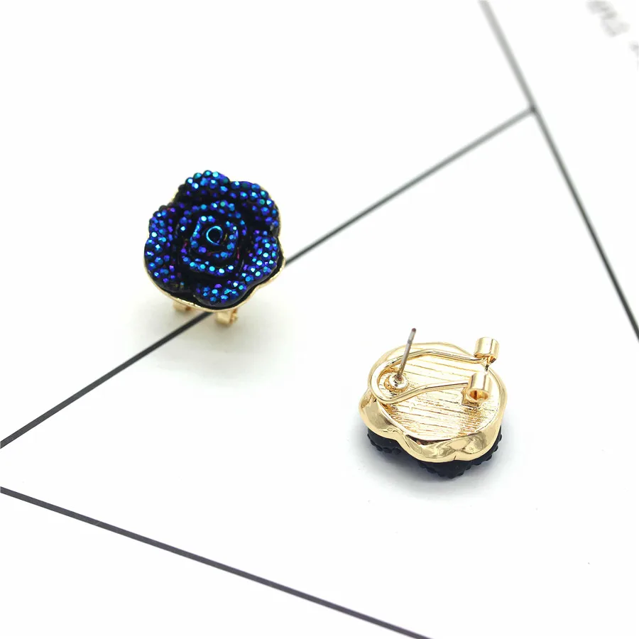 Ювелирные изделия adolph 2014 новые модные ювелирные кристалл синий цветок серьги