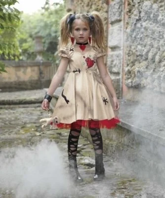 Крутая кукла вуду костюмы на Хэллоуин для взрослых и детей платье-пачка мамы