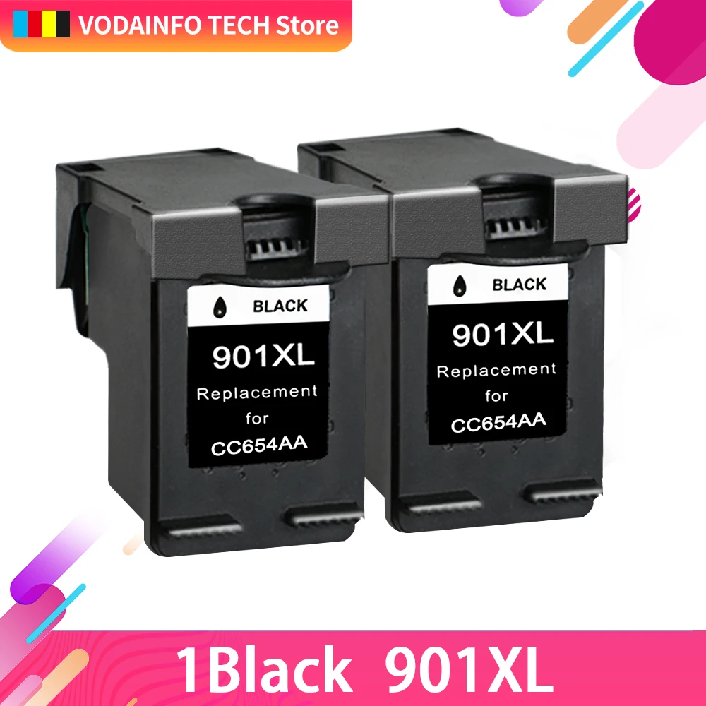 QSYRAINBOW картридж Восстановленный для hp 901 XL черный для принтера hp 4500 J4580 J4550 J4540 4500 беспроводной J4680 - Цвет: 2BK