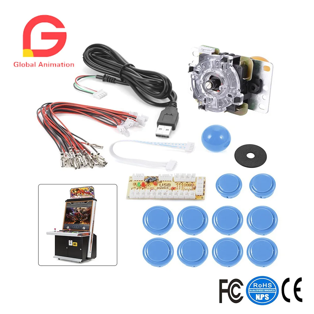Аркадные кнопки игры USB энкодер джойстик для ПК контроллер DIY Kit Zero Delay проект для Mame Jamma и других ПК файтингов