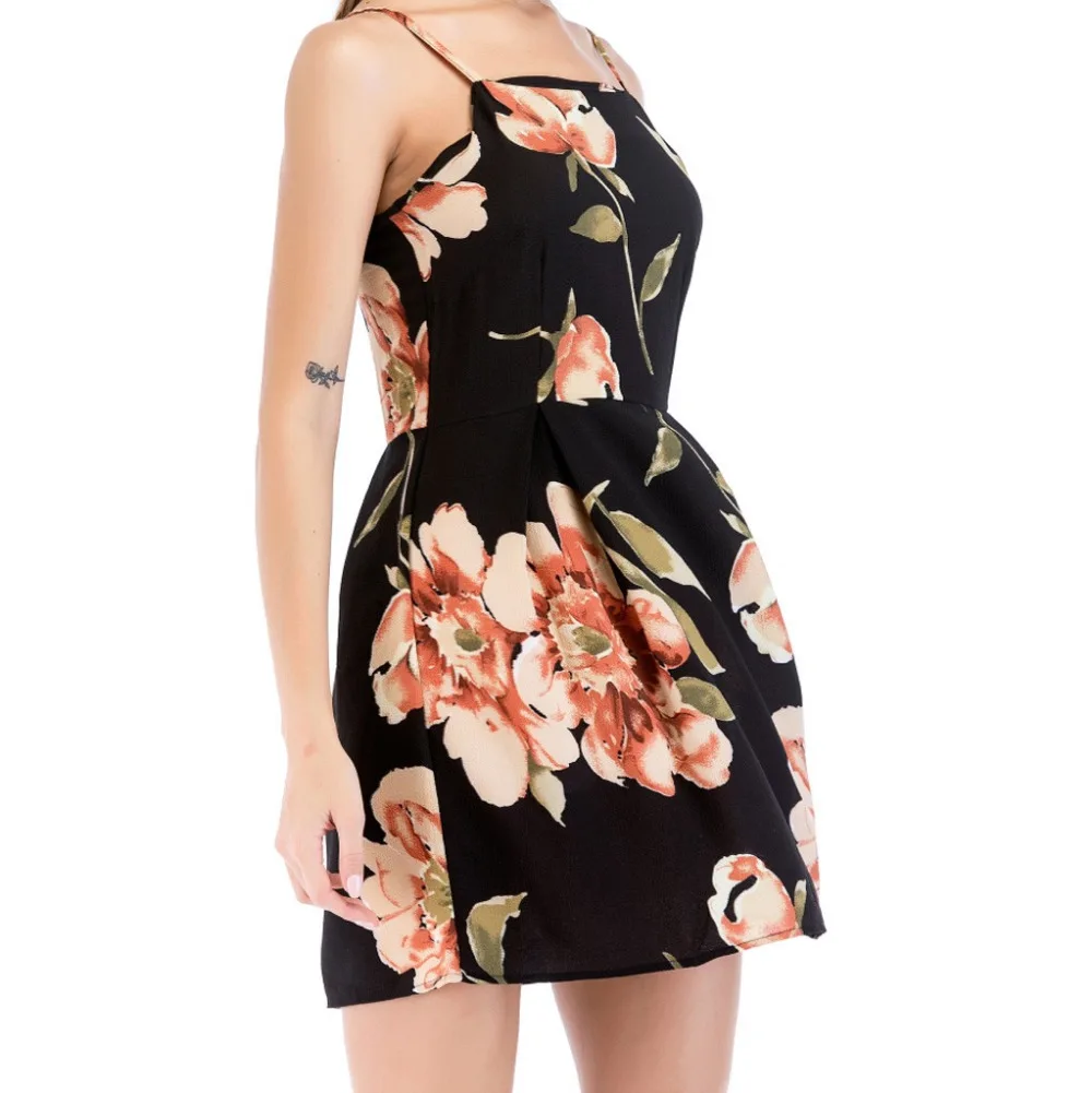 2019 Летний комбинезон для женщин сексуальный короткий полиэстер Винтаж с