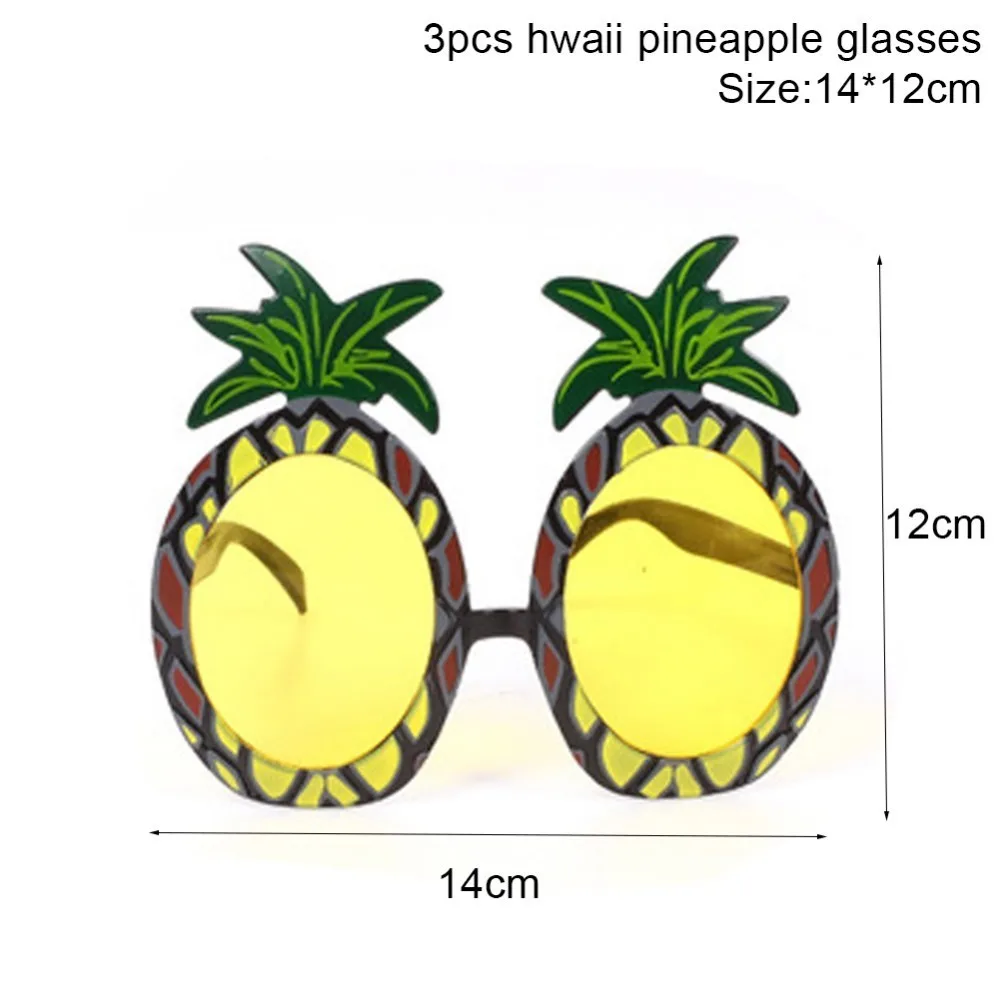 Pineapple Glasses 2 Тропические вечерние Гавайские украшения 1 шт. Гавайская Юбка для стола для свадьбы, дня рождения, вечеринки, летние пляжные вечерние принадлежности - Цвет: Pineapple Glasses 2