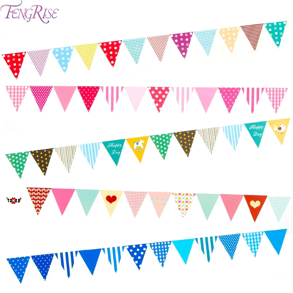 FENGRISE бумажные флаги фотография детей для девочек и мальчиков украшение на 1 й