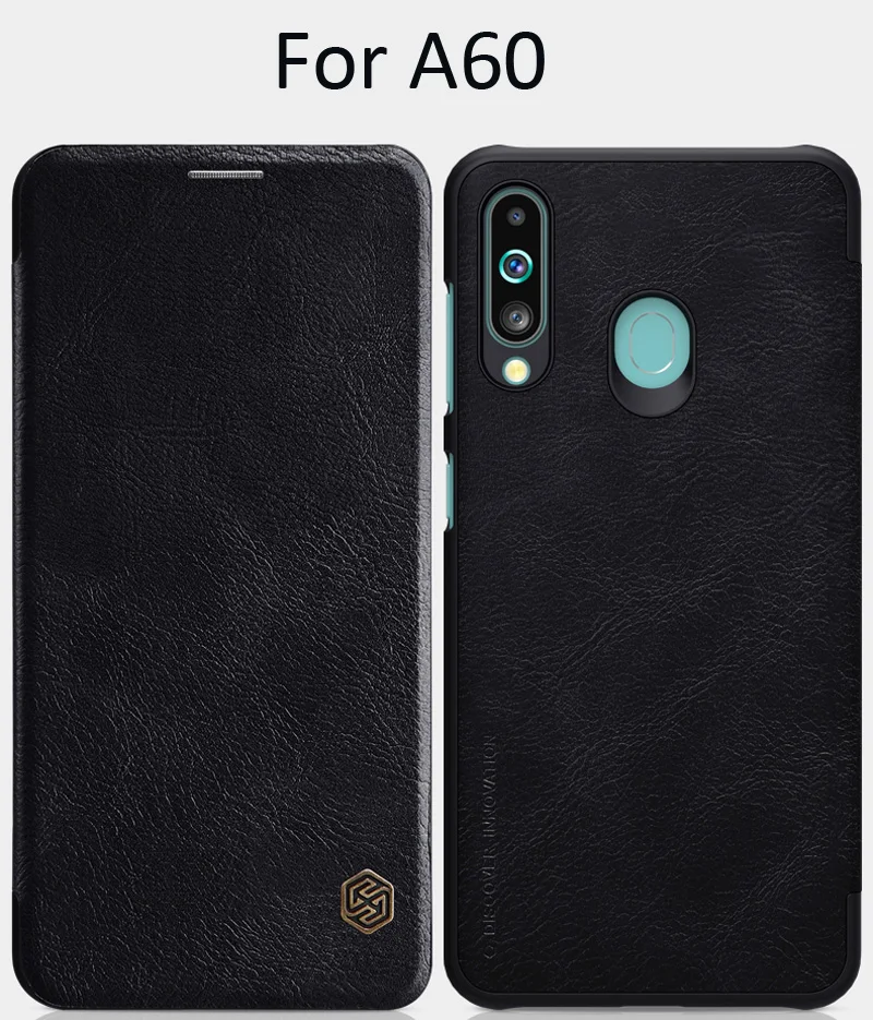 Nillkin Qin кожаный чехол-книжка с откидной Чехол Крышка для samsung Galaxy M20 M30 A30 A50 A70 M10 A40 A10 A60 A20 A20e