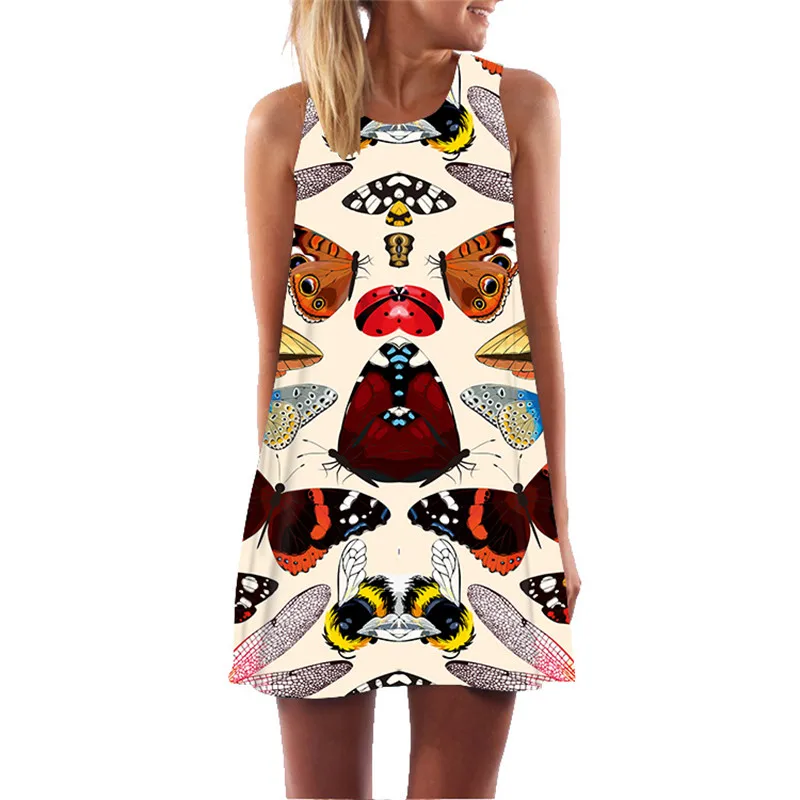 Эффектное гиппокамп Морская звезда летнее платье 2019 размера плюс женские