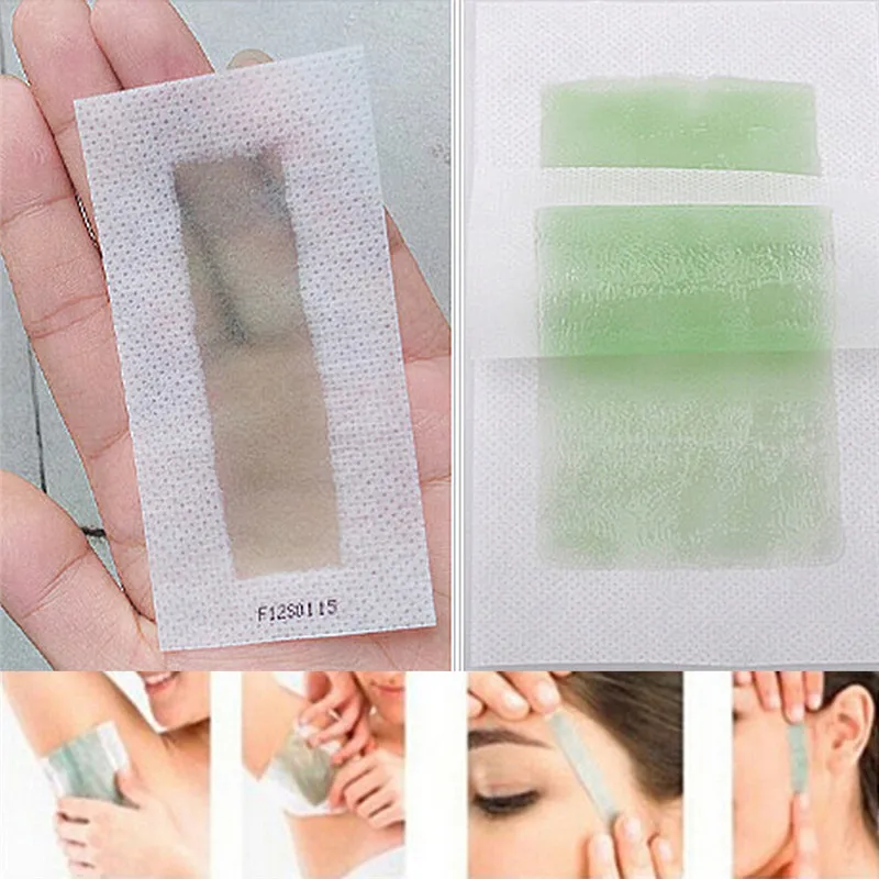 

8PCS Hair Removal Double Side Wax Strips Paper For Leg Body Facial Hair for man and woman