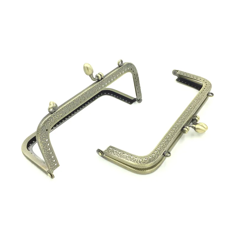 10 шт. бронзовая сумочка клатч металлическая прямоугольная рамка Kiss застежки и