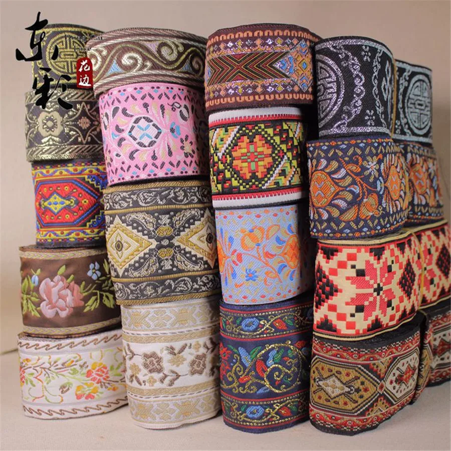 Китайская жаккардовая кружевная лента 10 ярдов|ribbon diy|handmade sewingsewing supplies |