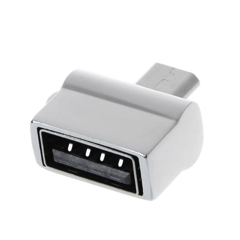 Металлический Micro USB Мужской OTG к USB 2,0 A Женский адаптер конвертер данных с брелоком