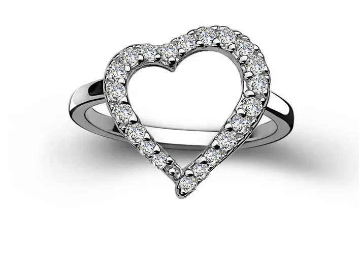 Дизайнерское кольцо 1CT с бриллиантами в форме сердца для помолвки оптовая