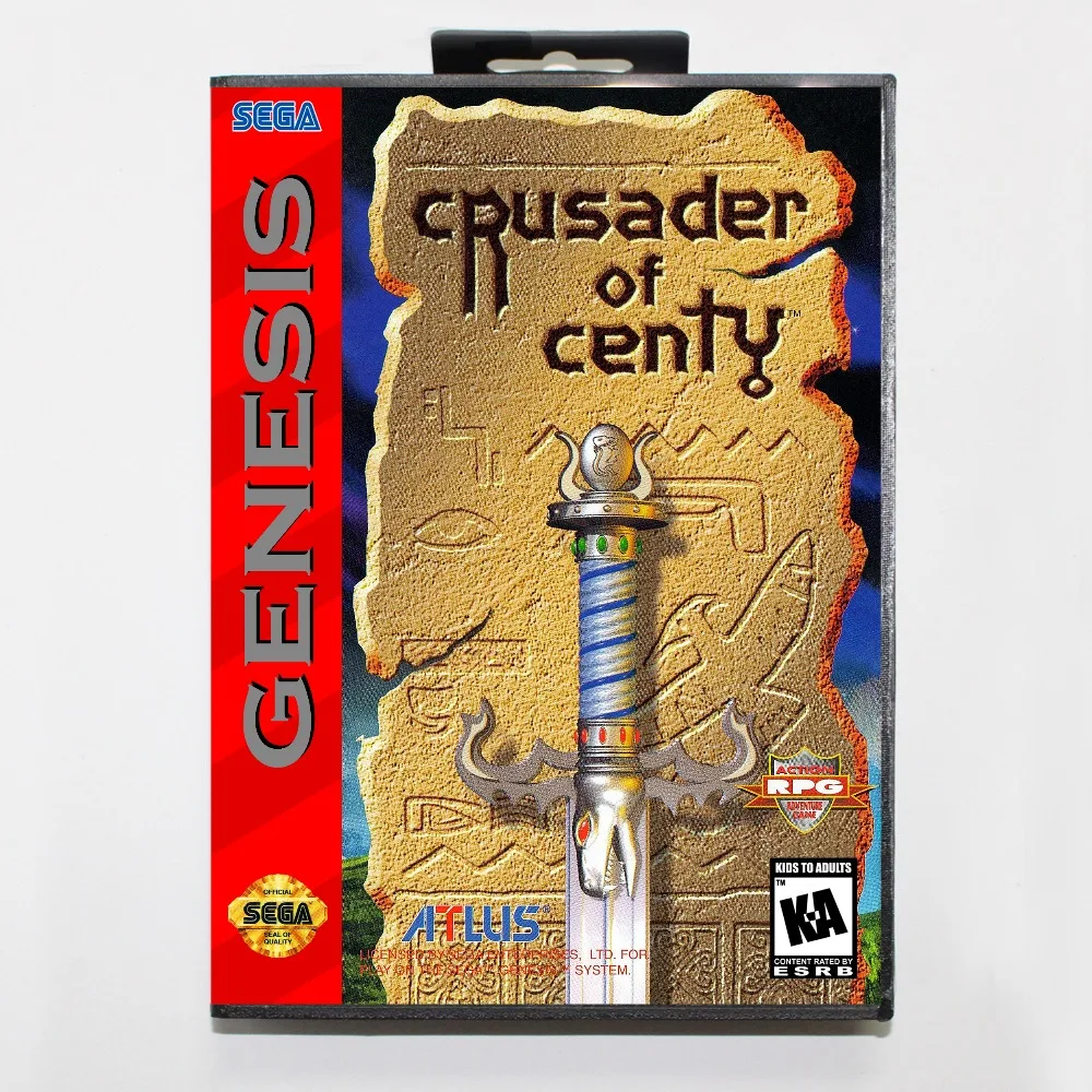 Новый 16 бит MD карточная игра crusader и centy с розничной коробкой для Sega бытие