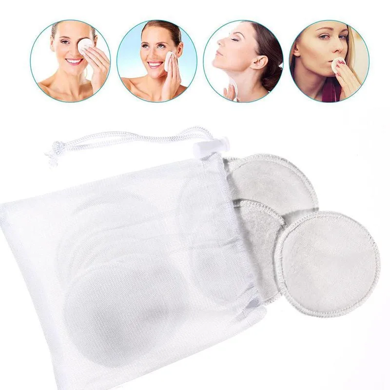10 шт./лот многоразовые ватные диски средство для макияжа снятия лица двухслойные