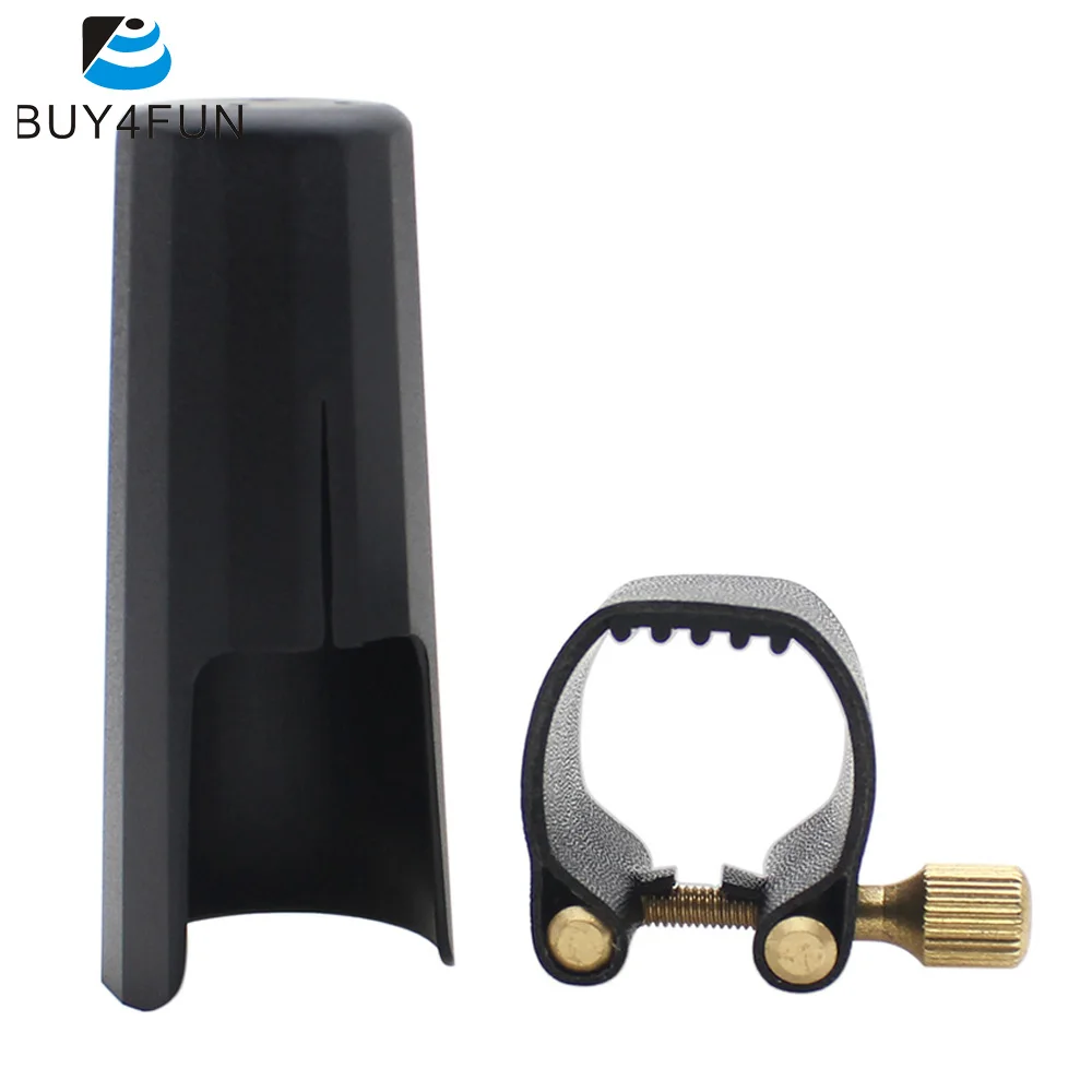 Durable Leather Ligature Fastener with Plastic Cap for Soprano Sax Saxphone Bakelite Mouthpiece | Спорт и развлечения