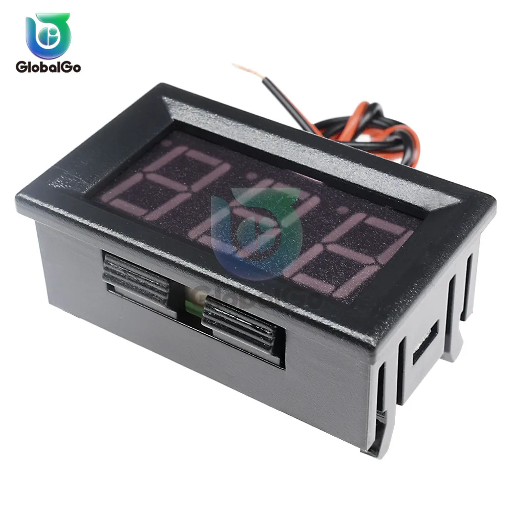 0,56 дюймов Мини Прямой ток Цифровой вольтметр 2 провода 3 провода DC4.5V до 30V 0.5" Индикатор напряжения панели дисплея Светодиодный дисплей Измеритель напряжения Для 6V 12V мотоцикл