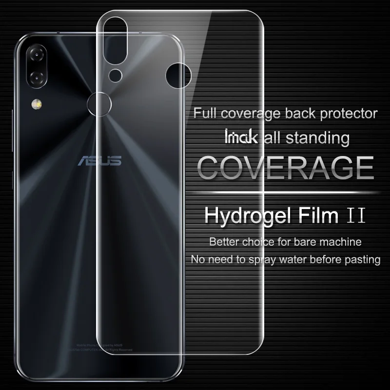 Back screen Film Imak Антибликовая Гидрогелевая 2th Gener пленка для Asus Zenfone 5 5z ZE620KL ZS620KL 3D полное покрытие Защитная пленка для экрана - Цвет: Back screen Film