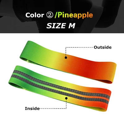 COLOR 2-M Эспандеры для йоги, анти-скольжение, расширенная Резиновая лента для упражнений, плетеная эластичная лента, Эспандер для подъема бедер - Цвет: COLOR 2-M