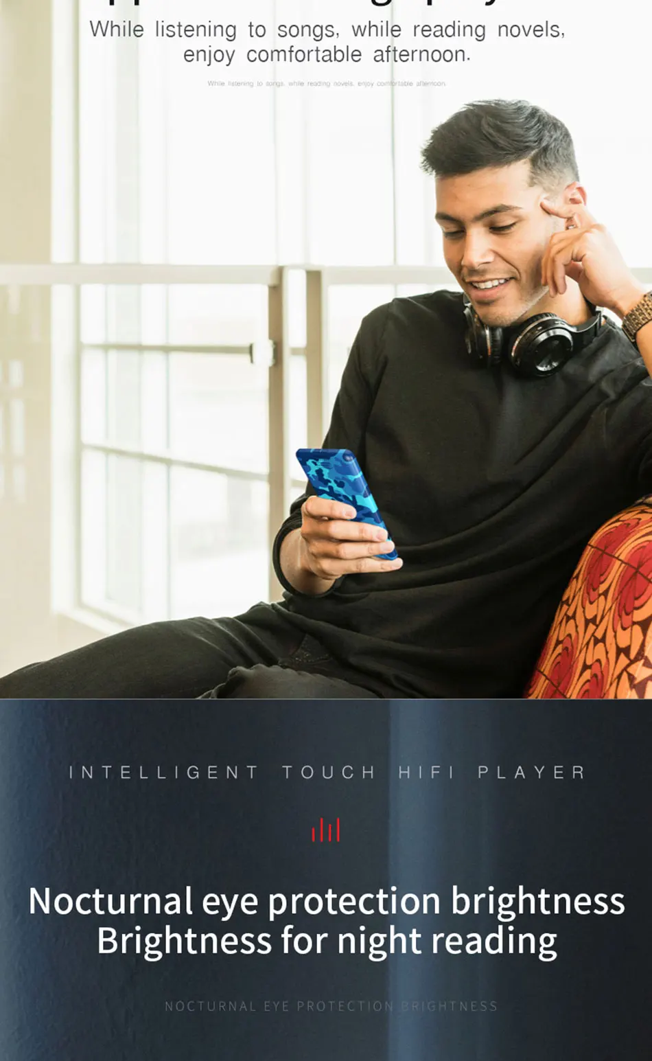 Bluetooth 4,2 сенсорный экран MP3-плеер встроенный 16G HIFI Lossess портативный тонкий mp3-плеер с радио и громким динамиком для ходьбы