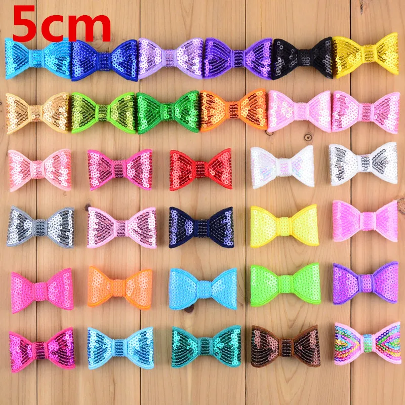 Горячая Распродажа 100 шт./лот Новый 2 дюймовый неоновый бант с блестками вышитые