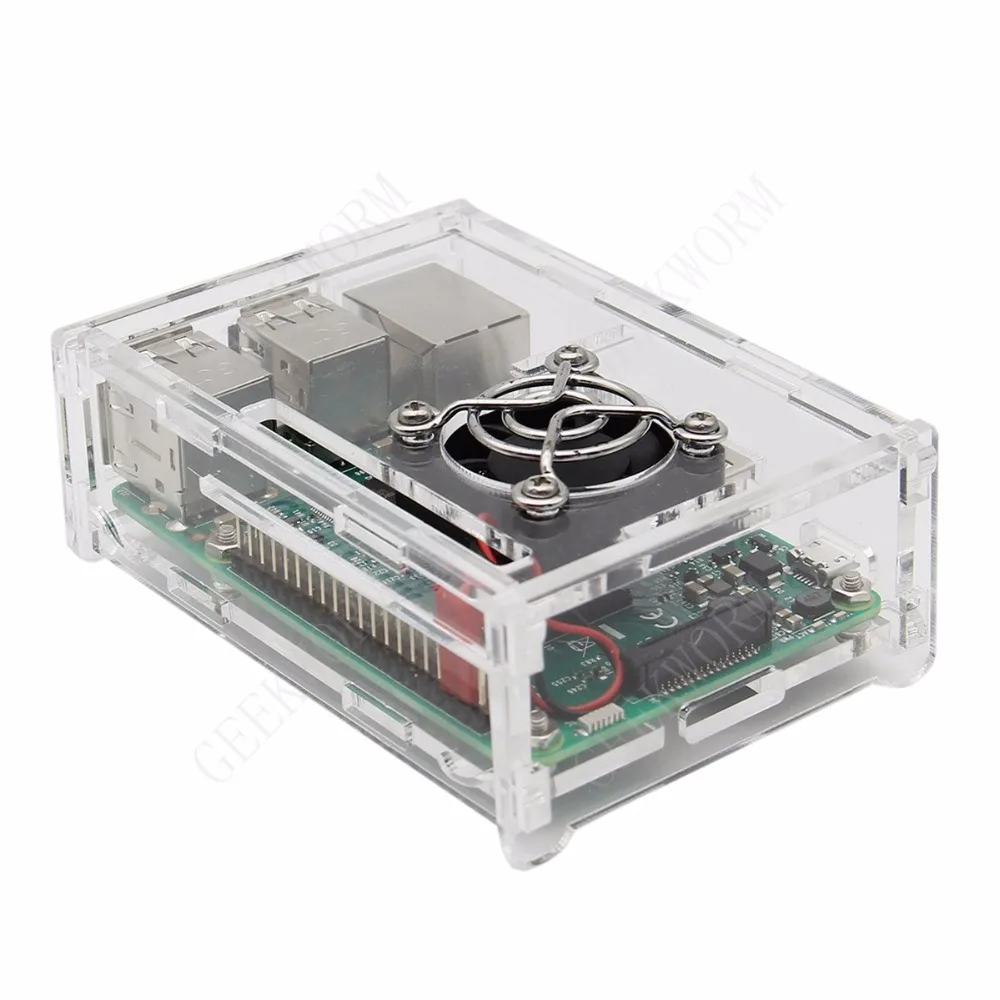 4-в-1 Raspberry pi 3 Model B демонстрационная плата + V31 акриловый чехол вентилятор радиатор |