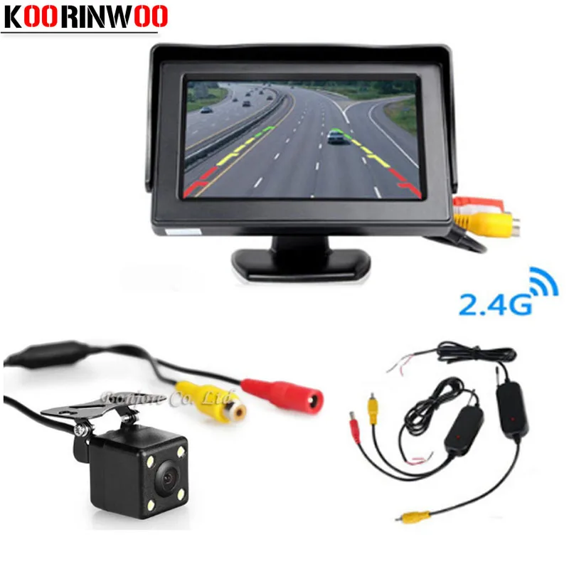 Koorinwoo CCD HD монитор парковки автомобиля видео система ночного видения 4