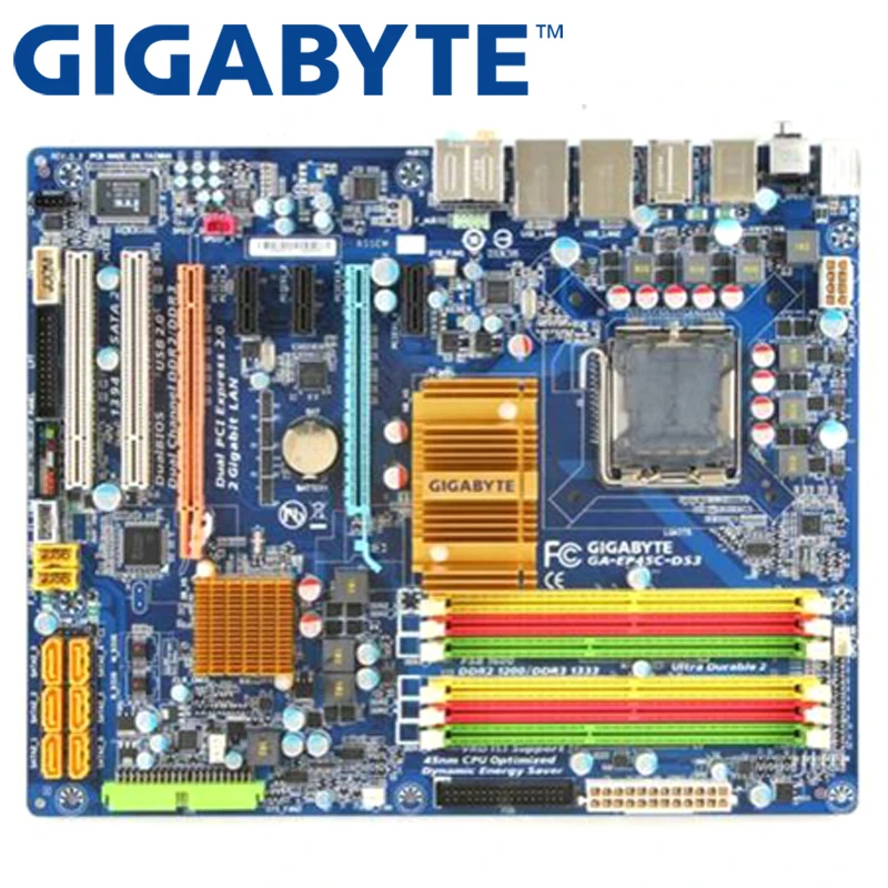 GIGABYTE GA EP45C DS3 настольная материнская плата P45 Socket LGA 775 для Core2 Extreme/ Quad/ Duo DDR3 16G ATX