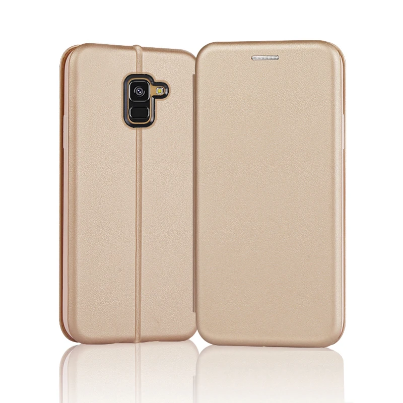 gold Кожаный чехол YueTuo, чехол, чехол для samsung galaxy A 6, A6, откидной Чехол 5,6 дюйма, чехол-книжка, Магнитный чехол s 360 - Цвет: gold
